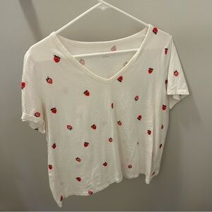 old navy strawberry t-shirt